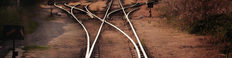 diverging railroad tracks