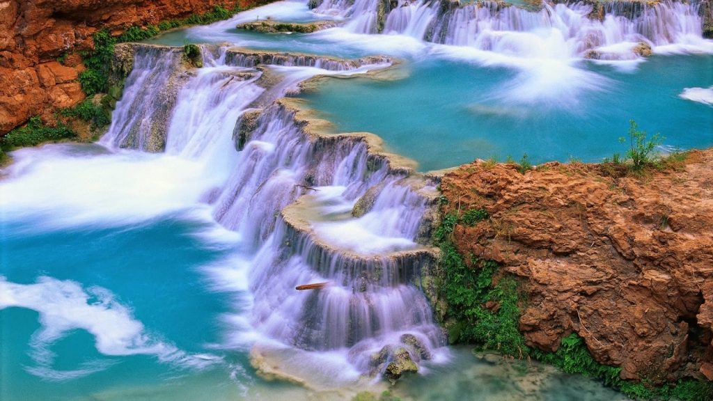 a waterfall